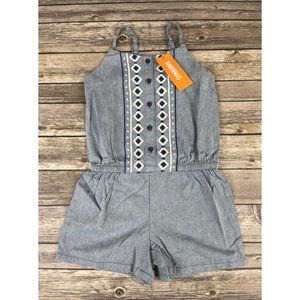 Gymboree Geo Romper Girl Size 6‎ Blue Safari New